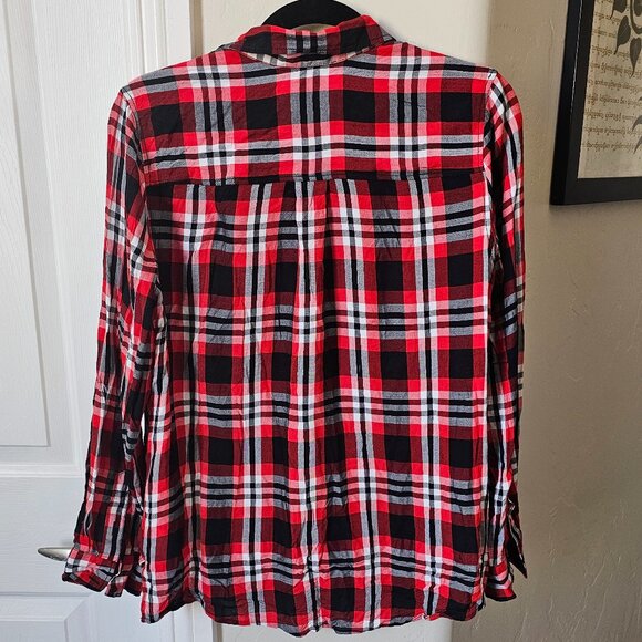 Express boyfriend plaid button down size M - Picture 2 of 2
